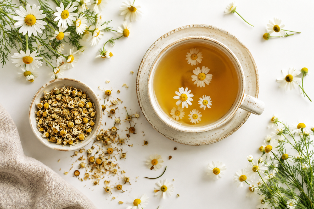 Chamomile Flowers in Herbal Tea: A Gentle Floral Tradition